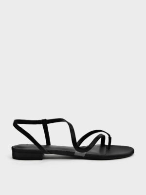 Charles & Keith - Arden Satin Wavy Toe-Ring Sandals