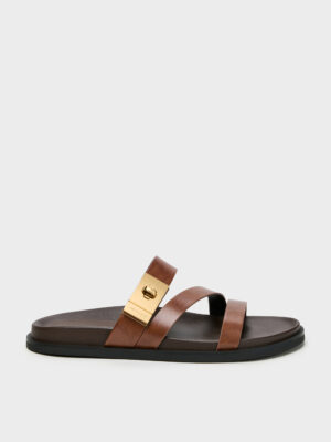 Charles & Keith - Aelin Metallic-Buckle Strappy Sandals