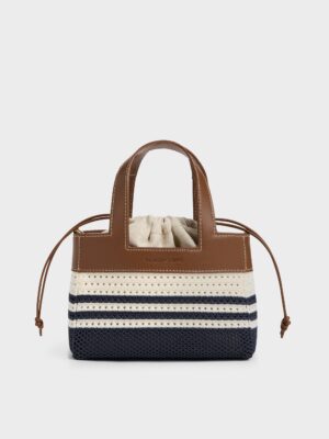 Charles & Keith - Girls' Ida Striped Knitted Mini Bag