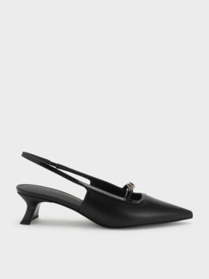 Charles & Keith - Buckle-Strap Slingback Pumps