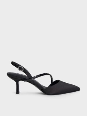 Charles & Keith - Briella Sequinned Slingback Pumps