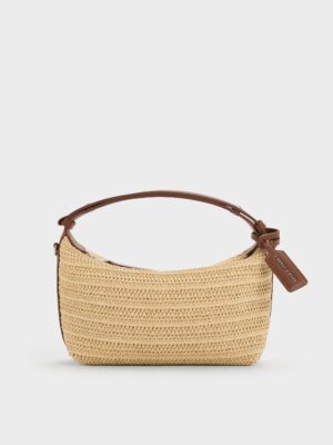 Charles & Keith - Ivette Raffia Woven Shoulder Bag