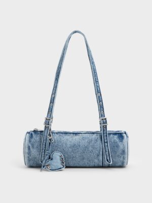 Charles & Keith - Rey Denim Elongated Shoulder Bag