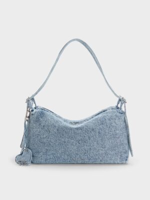 Charles & Keith - Rey Denim Slouchy Shoulder Bag