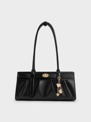 Charles & Keith - Isolde Belted Ruched Shoulder Bag