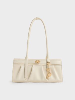 Charles & Keith - Isolde Belted Ruched Shoulder Bag