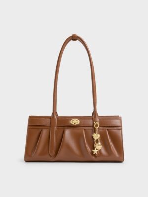 Charles & Keith - Isolde Belted Ruched Shoulder Bag