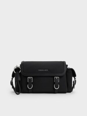 Charles & Keith - Levy Nylon Buckled Crossbody Bag