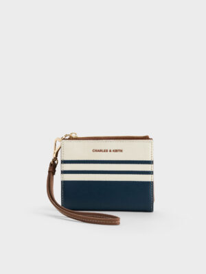 Charles & Keith - Hanya Canvas Striped Wristlet