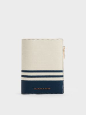 Charles & Keith - Noelle Canvas Striped Passport Holder