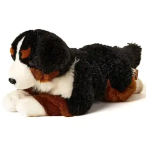 Uni Toys 32233A-BS Bernese Mountain Dog Tricolour 29cm Lying Dog Plush Toy