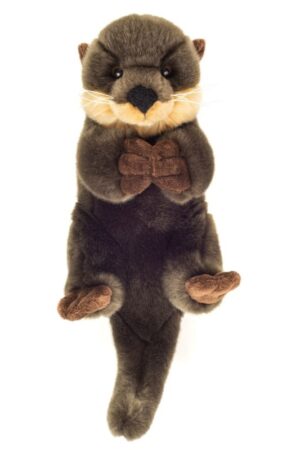 Hermann 90160 Otter Lying on Back Brown Plush Cuddly Soft Toy