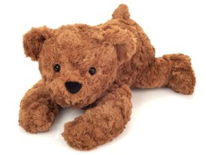 Hermann 91333 Teddy Lying Brown Plush Cuddly Soft Bear