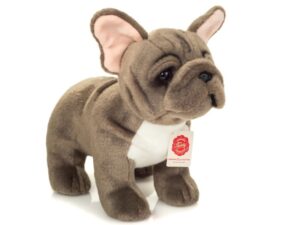 Hermann 91999 French Bulldog Standing Grey Plush Cuddly Soft Toy Dog
