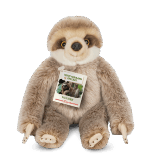 Hermann 92328 Sloth Cuddly Soft Sitting Beige Plush Toy