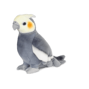 Hermann 94109 Cockatiel Grey Sitting Cuddly Plush Soft Toy Bird (OOS until further notice)