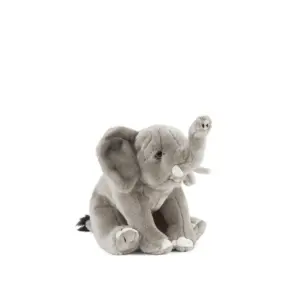 Living Nature AN332 Elephant Grey Sitting Soft Plush Toy