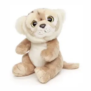 Uni Toys D40392A-LM Lioness Cute Beige 17cm Sitting Big Cat Plush Toy