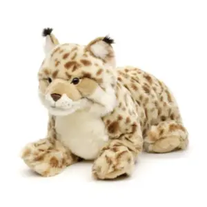 Uni Toys D41037R4 Lynx Tan Spotted 54cm Lying Wild Cat Plush Toy
