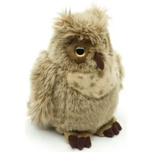 Uni Toys D70074 Horned Owl/Virginia Eagle Owl Large 24cm Brown Bird Plush Toy