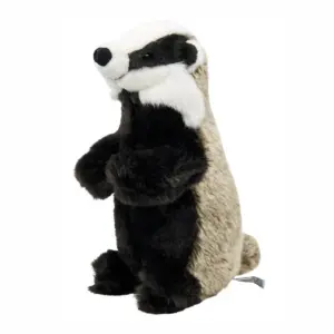 Uni Toys DA025121 Badger Black, White and Grey 28cm Plush Toy On Hind Legs