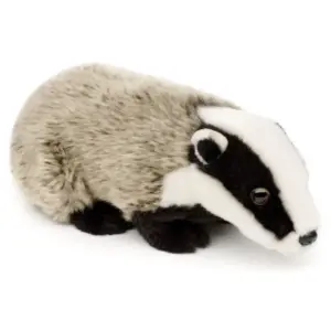 Uni Toys E91414 Badger Black, White and Grey 23cm Standing Soft Plush Toy