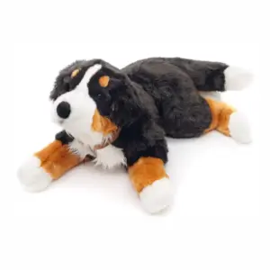 Uni Toys F20028R3 Bernese Mountain Dog Tricolour 65cm Lying Plush with Harness