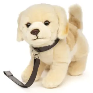 Uni Toys i20334 Golden Retriever Puppy with Leash 29cm Standing Dog Plush Toy