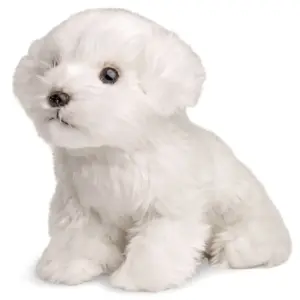 Uni Toys K20414 Maltese White Fluffy 30cm Dog Soft Plush Toy