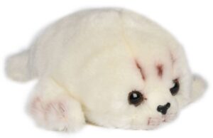 Uni Toys L66043R Baby Seal White Fluffy 33cm Soft Plush Toy