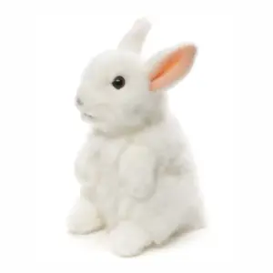 Uni Toys L68047A-WE Bunny White 18cm Standing Rabbit Plush Toy