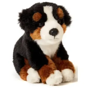 Uni Toys L82190 Bernese Mountain Dog Puppy Tricolour 15cm Sitting Dog Plush Toy