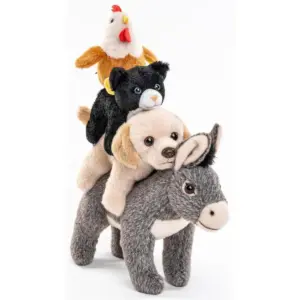Uni Toys N00614A The Town Musicians of Bremen Animal Stack 32cm Plush Soft Toy