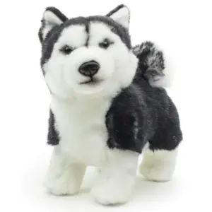 Uni Toys P20044-1/P20044-2 Husky Puppy 24cm Standing Dog Plush Toy