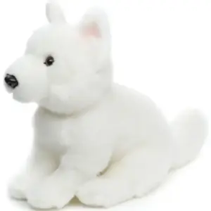 Uni Toys P20504-1 White Swiss Shepherd Puppy 30cm Off-Leash Dog Plush Toy