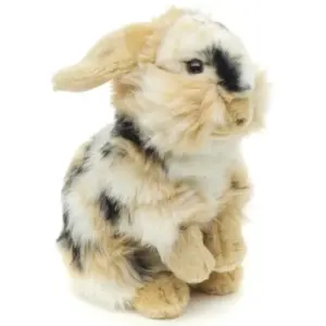 Uni Toys P80083A-SB Lionhead Rabbit Black, Brown, White 23cm Standing Bunny Toy