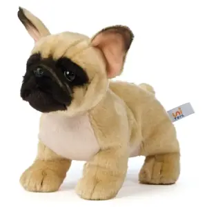 Uni Toys R20544 French Bulldog Tan 26cm Standing Off-Leash Frenchie Plush Toy