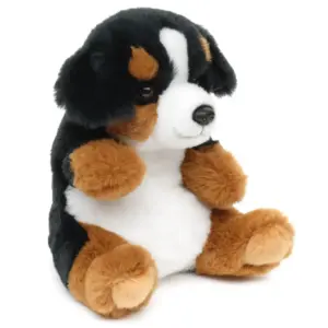 Uni Toys R20722 Bernese Mountain Dog Kawaii-Style 17cm Sitting Plush Toy