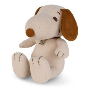 Bon Ton Toys 33177038 Snoopy Brown and Beige Faux Suede Sitting Plush Toy