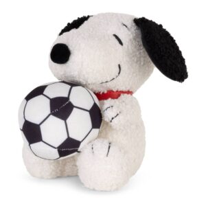 Bon Ton Toys 33177039 Snoopy Classic Sitting with Football Textured Plush Toy