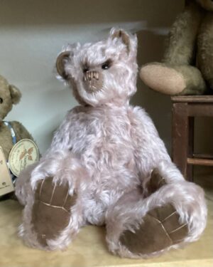 Toggle Teddies by Wendi Walker Dusty Rose Mohair Handcrafted Bear