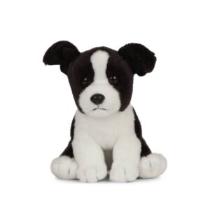 Living Nature AN444 Border Collie Puppy Black and White Dog Plush Toy
