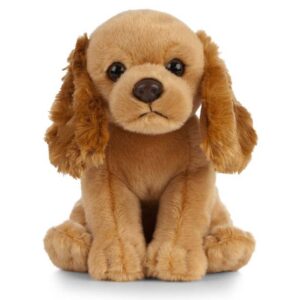 Living Nature AN442 Cocker Spaniel Puppy Golden Sitting Baby Dog Plush Toy