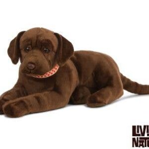 Living Nature AN479 Chocolate Labrador Giant Lying Dog Plush Toy