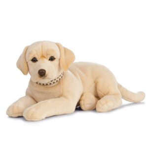 Living Nature AN482 Golden Labrador Giant Beige Lying Dog Plush Toy