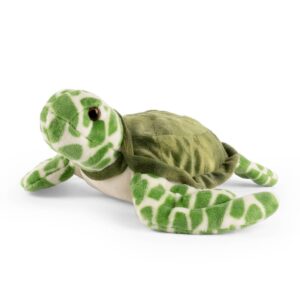 Living Nature AN673 Sea Turtle Cream and Green Patterned Plush Toy