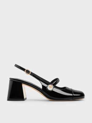 Charles & Keith - Aeryn Patent Pearl Slingback Pumps