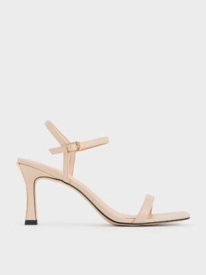 Charles & Keith - Square-Toe Heeled Sandals