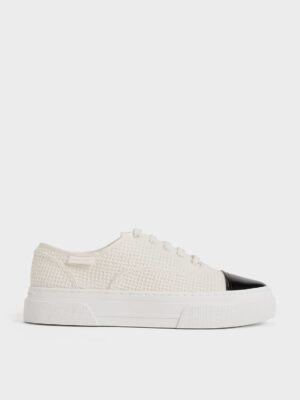 Charles & Keith - Joshi Textured Two-Tone Sneakers