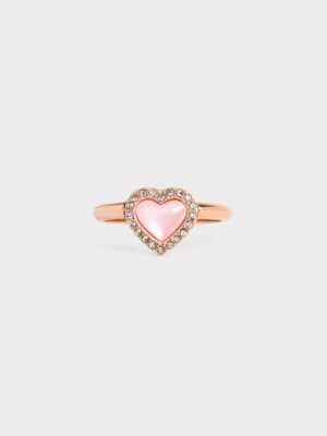 Charles & Keith - Annalise Crystal Heart-Stone Ring